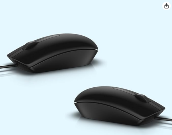 Dell MS116 Wired Optical Mouse, 1000DPI, LED Tracking, Scrolling Wheel, Plug and Play - Image 3