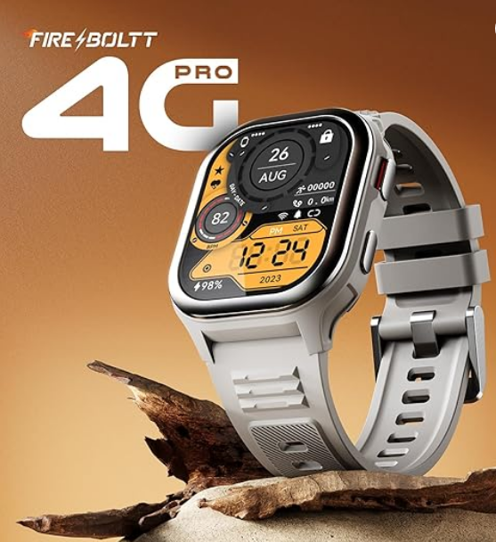 Fire-Boltt 4G Pro Volte Calling Smart Watch- 2.02” TFT Display, 4G Nano-SIM GPS, Health Suite, Sports Modes, 400mAh Battery (Gray) - Image 3